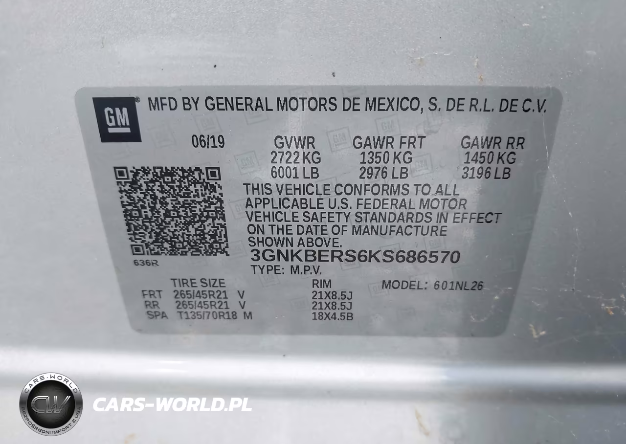 2019 Chevrolet Blazer Rs VIN:3GNKBERS6KS686570 - 9