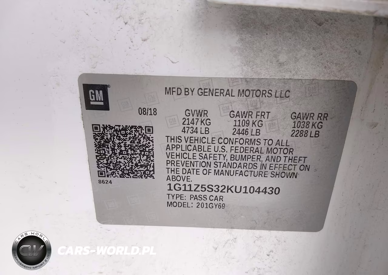 2019 Chevrolet Impala Lt VIN:1G11Z5S32KU104430 - 9