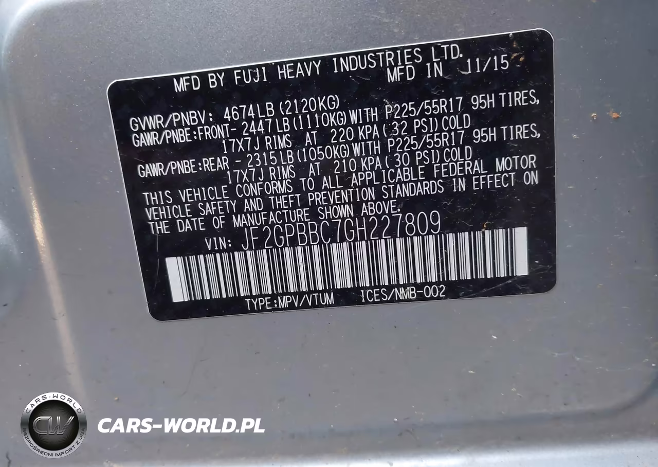 2016 Subaru Crosstrek Hybrid VIN:JF2GPBBC7GH227809 - 9