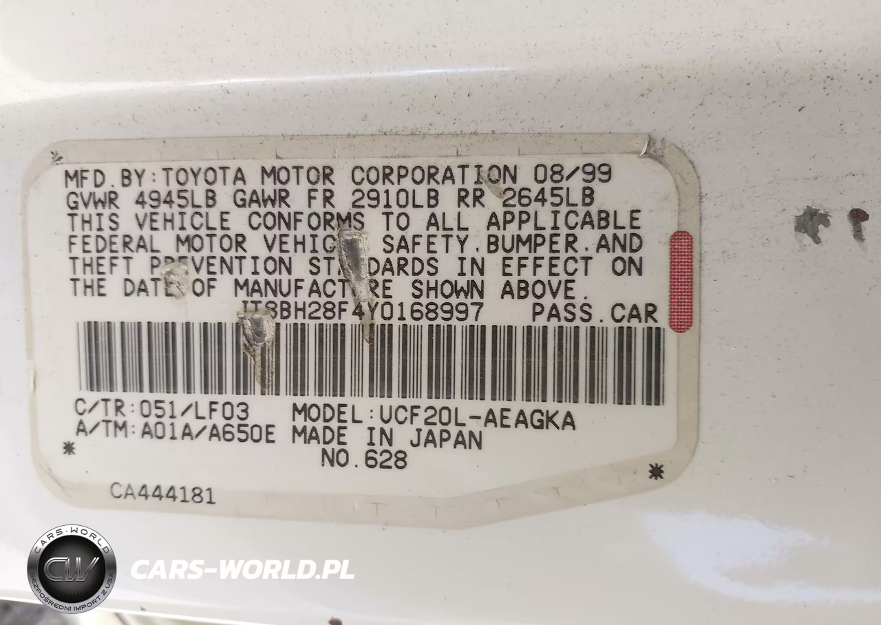 2000 Lexus Ls 400 VIN:JT8BH28F4Y0168997 - 9