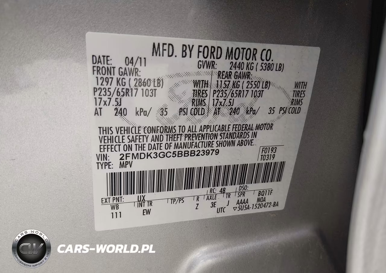 2011 Ford Edge Se VIN:2FMDK3GC5BBB23979 - 9