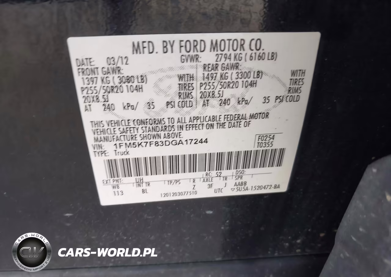 2013 Ford Explorer Limited VIN:1FM5K7F83DGA17244 - 9