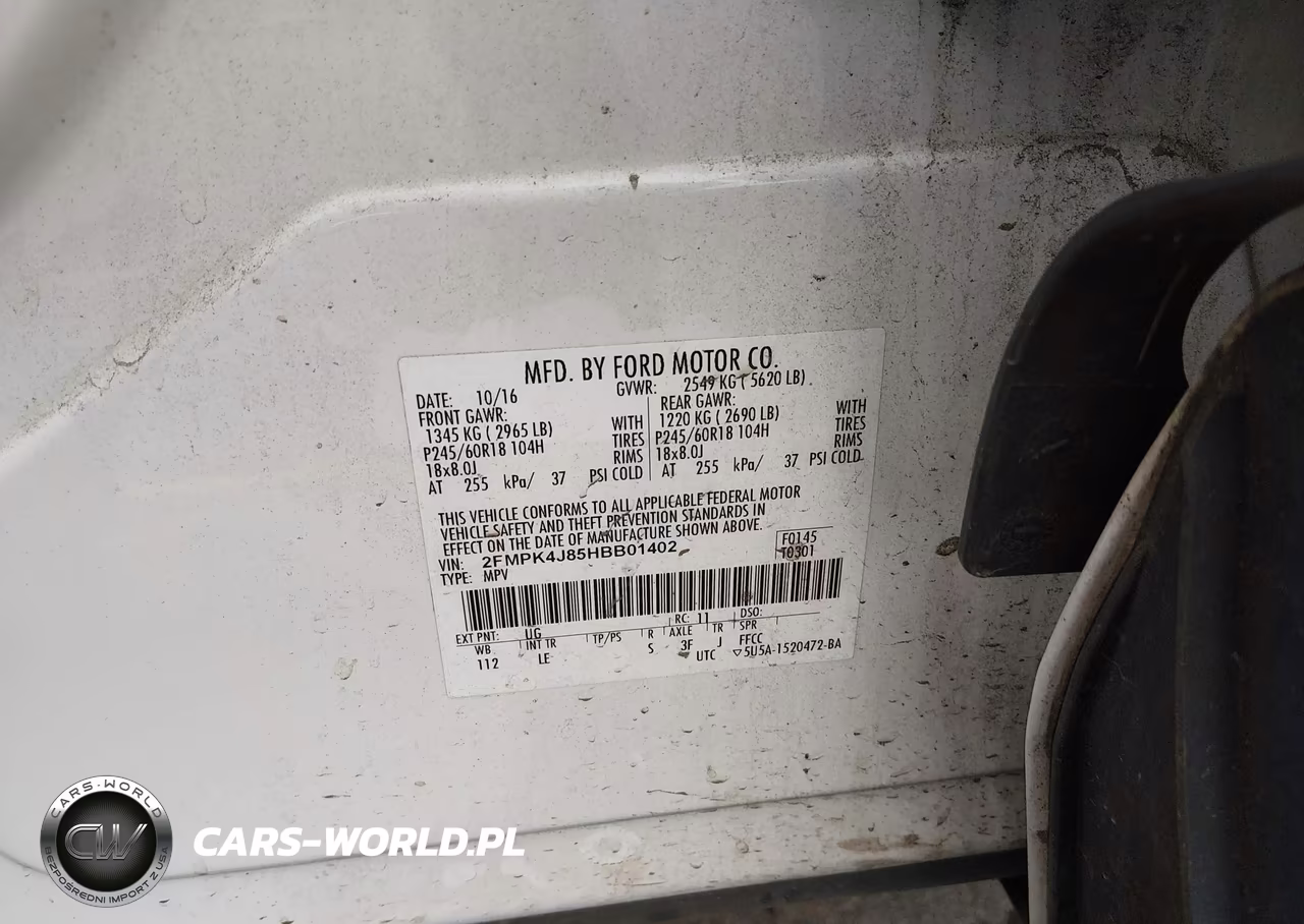 2017 Ford Edge Sel VIN:2FMPK4J85HBB01402 - 9