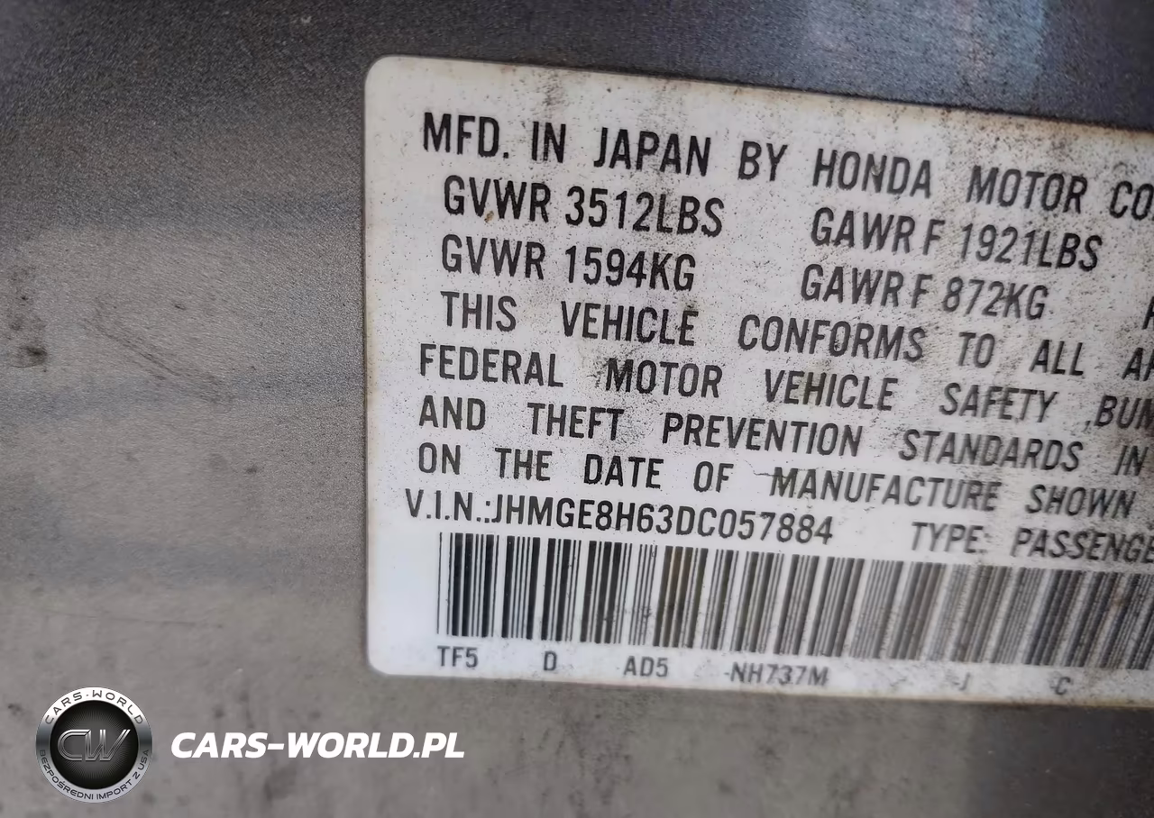 2013 Honda Fit Sport VIN:JHMGE8H63DC057884 - 9