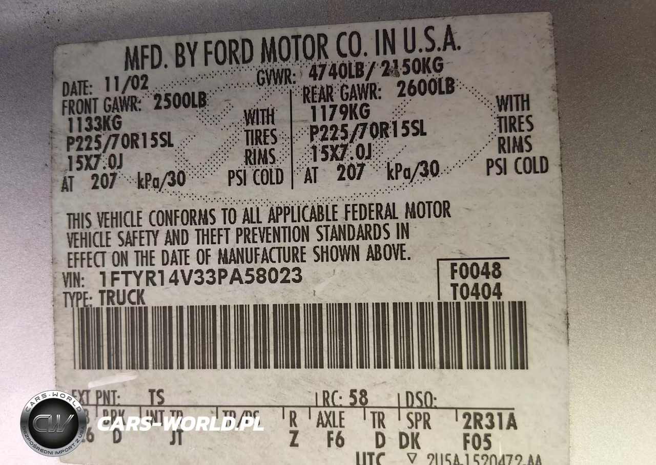 2003 Ford Ranger Edge-Tremor-Xl-Xlt VIN:1FTYR14V33PA58023 - 9