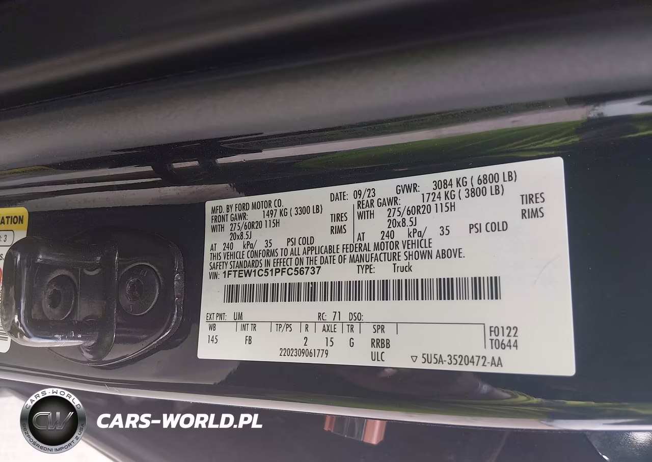 2023 Ford F-150 Xlt VIN:1FTEW1C51PFC56737 - 9