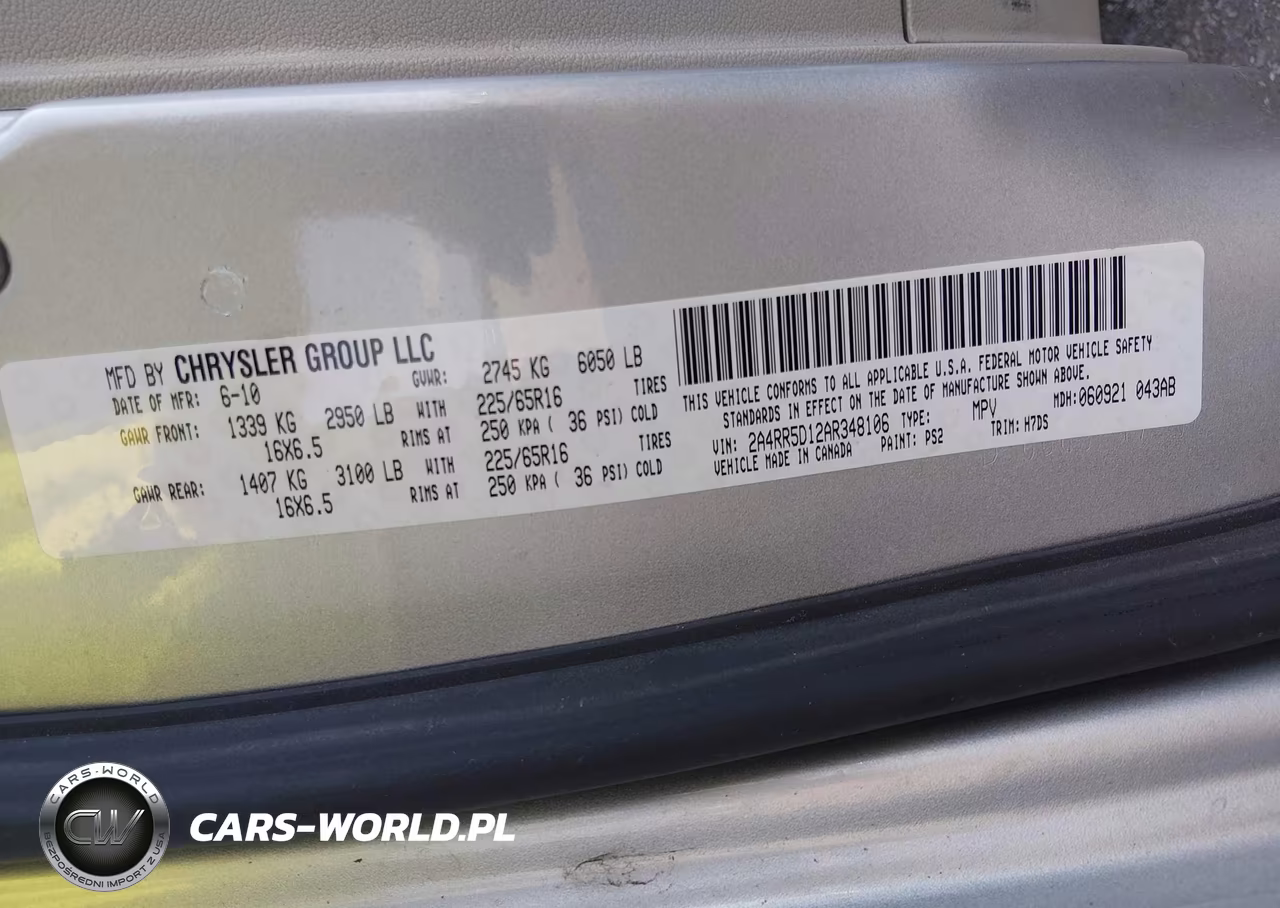 2010 Chrysler Town & Country Touring VIN:2A4RR5D12AR348106 - 9