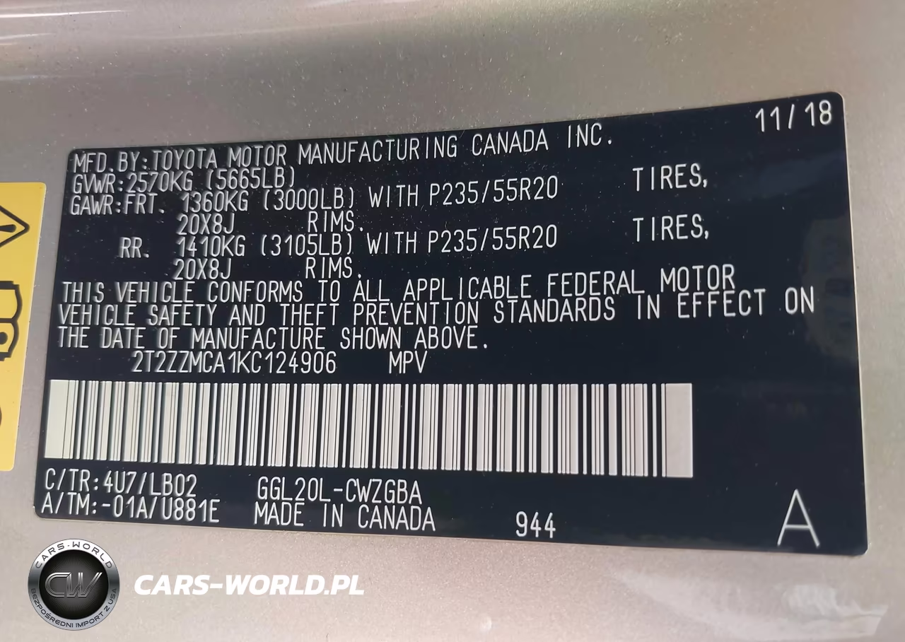 2019 Lexus Rx 350 VIN:2T2ZZMCA1KC124906 - 9