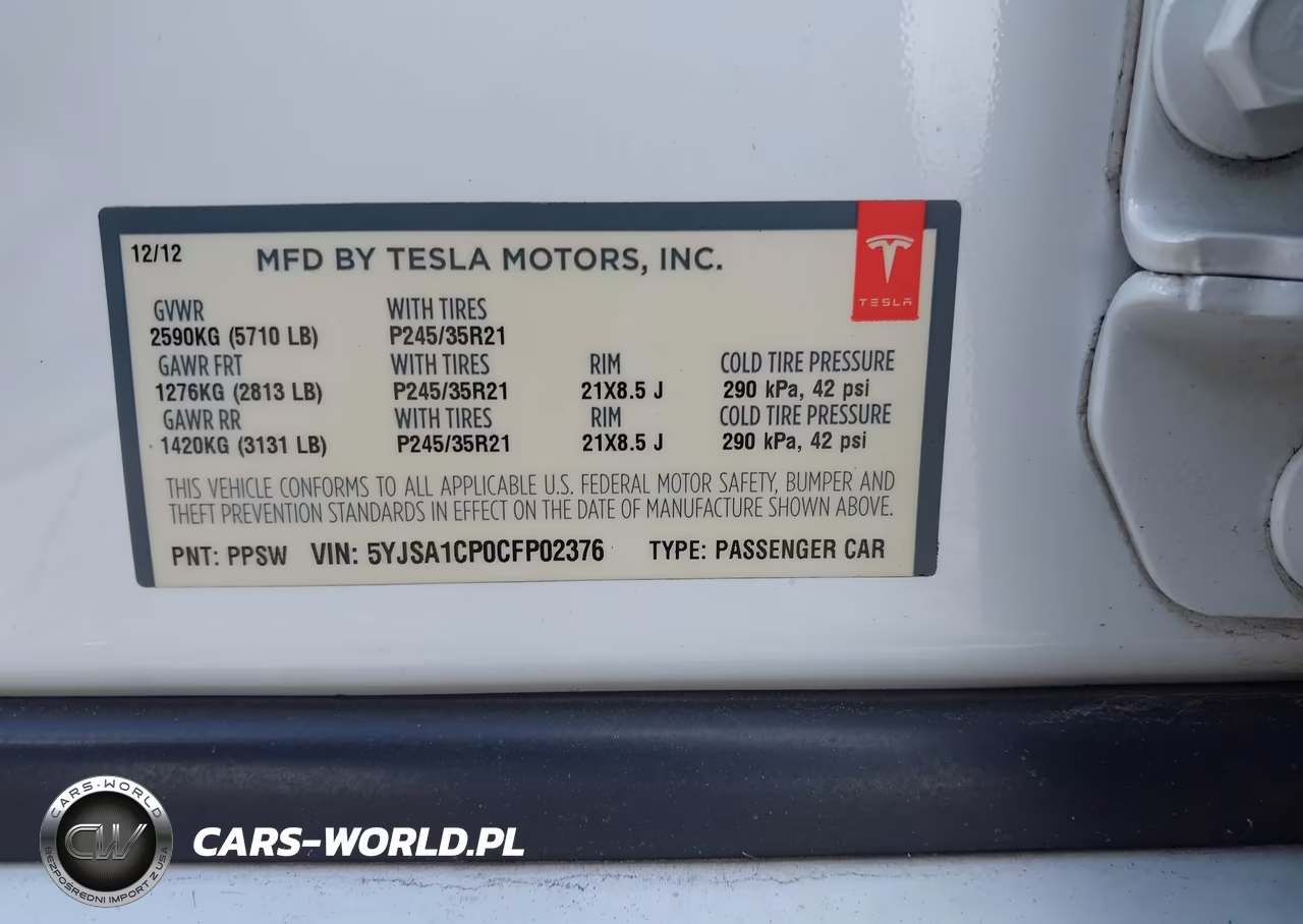 2012 Tesla Model S Performance-Signature Performance VIN:5YJSA1CP0CFP02376 - 9