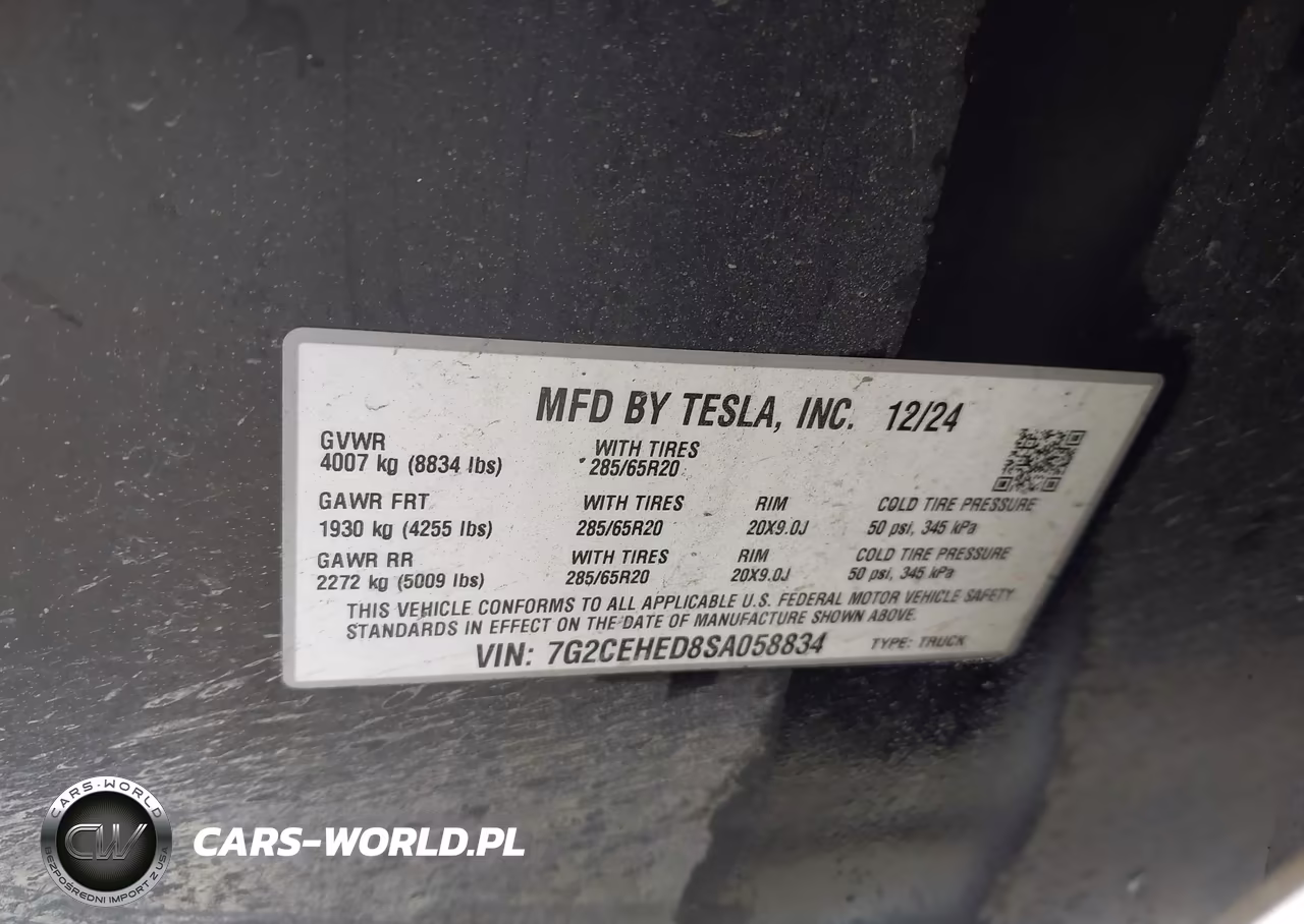 2025 Tesla Cybertruck All-Wheel Drive VIN:7G2CEHED8SA058834 - 9