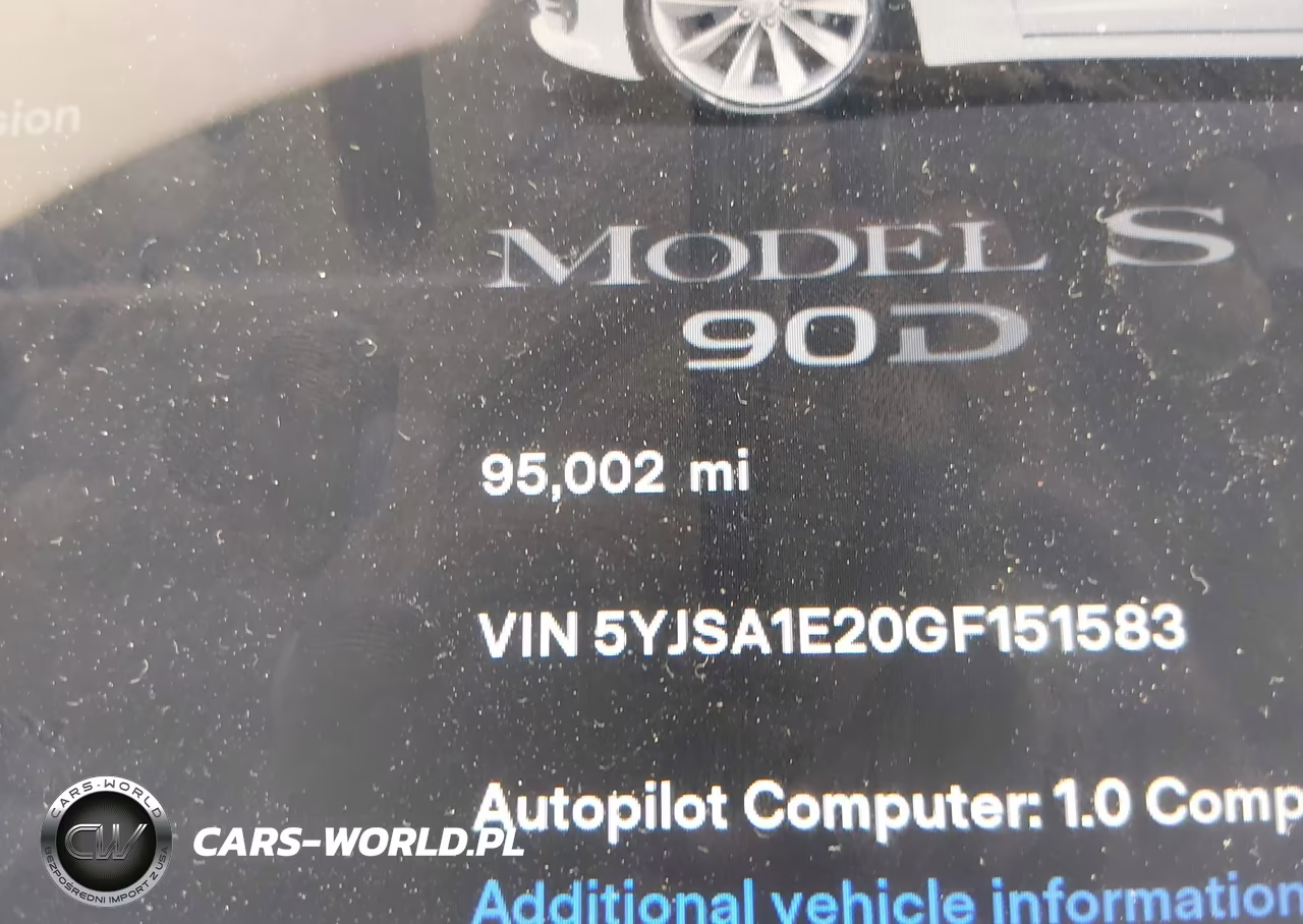 2016 Tesla Model S 60D-70D-75D-85D-90D VIN:5YJSA1E20GF151583 - 15