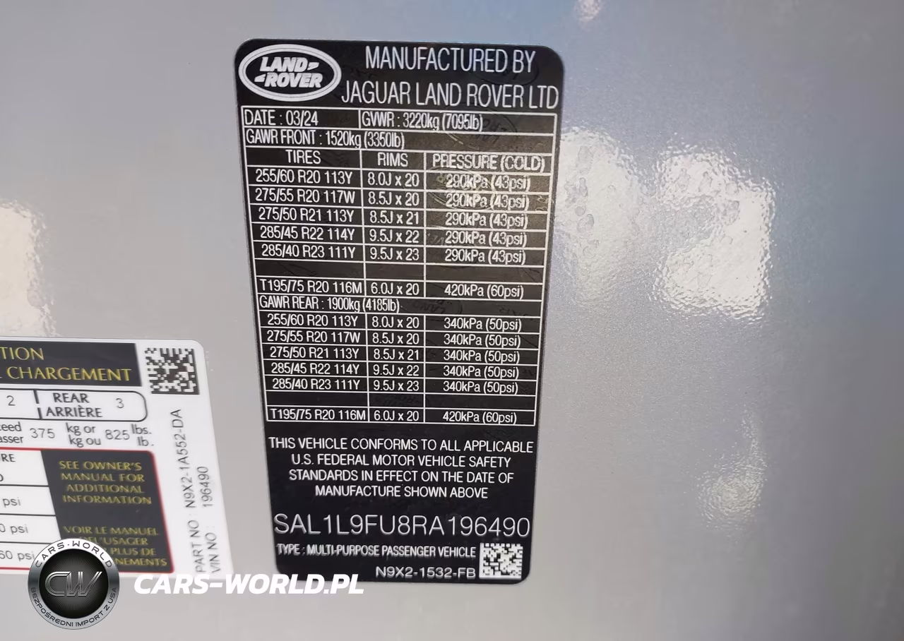 2024 Land Rover Range Rover Sport Dynamic Se VIN:SAL1L9FU8RA196490 - 9