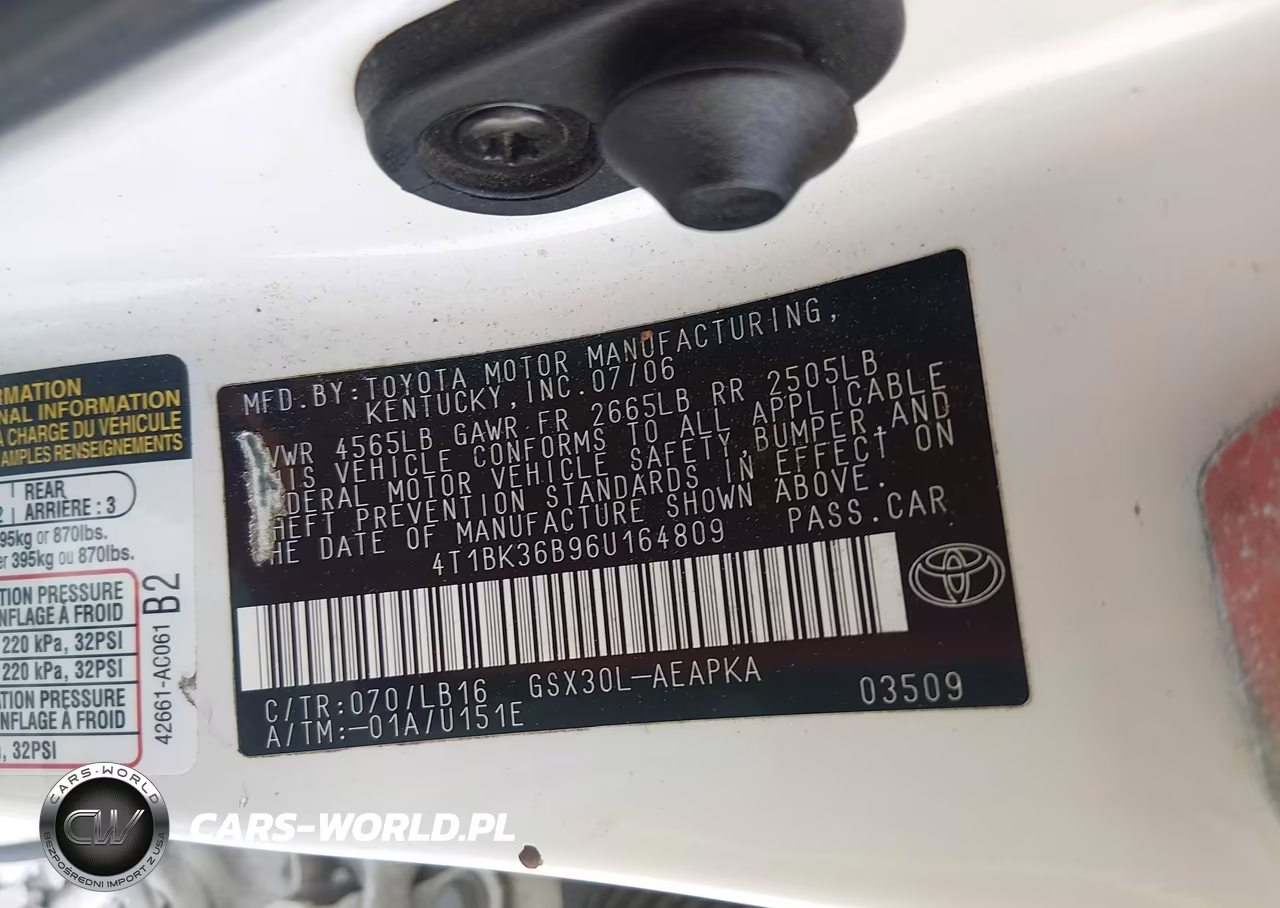 2006 Toyota Avalon Limited VIN:4T1BK36B96U164809 - 9