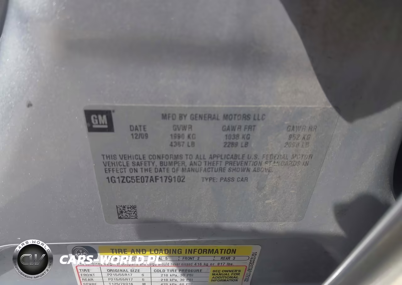 2010 Chevrolet Malibu Lt VIN:1G1ZC5E07AF179102 - 9