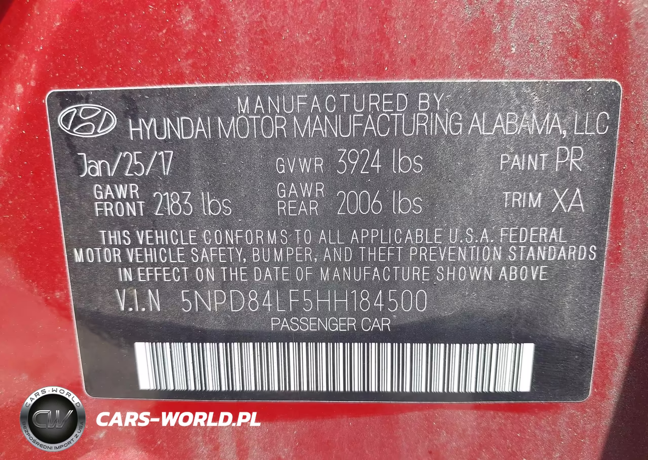 2017 Hyundai Elantra Se VIN:5NPD84LF5HH184500 - 9