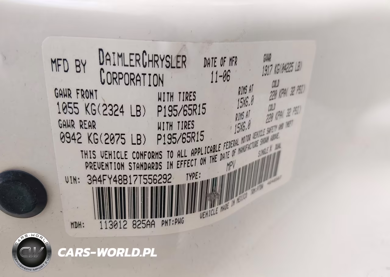 2007 Chrysler Pt Cruiser VIN:3A4FY48B17T556292 - 9