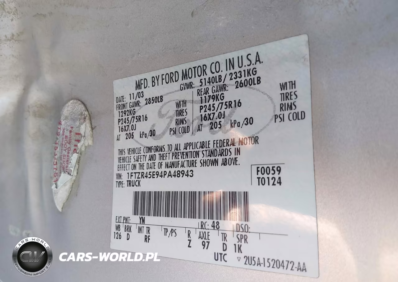 2004 Ford Ranger Edge-Tremor-Xlt VIN:1FTZR45E94PA48943 - 9
