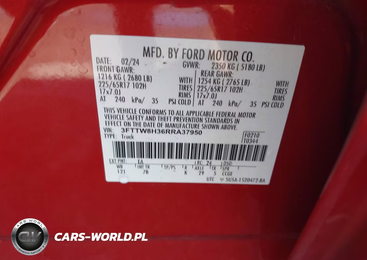 2024 Ford Maverick Xlt VIN:3FTTW8H36RRA37950 - 9