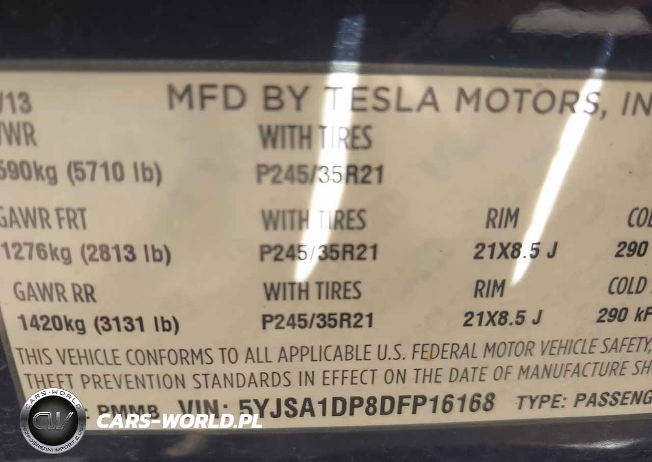 2013 Tesla Model S Performance VIN:5YJSA1DP8DFP16168 - 9