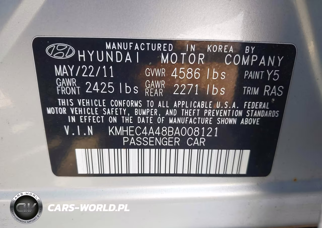 2011 Hyundai Sonata Hybrid VIN:KMHEC4A48BA008121 - 9