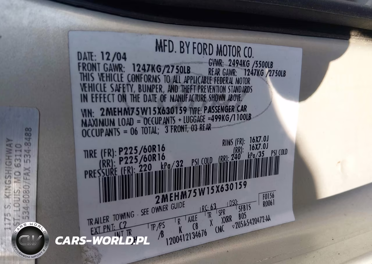 2005 Mercury Grand Marquis Ls-Lse VIN:2MEHM75W15X630159 - 9