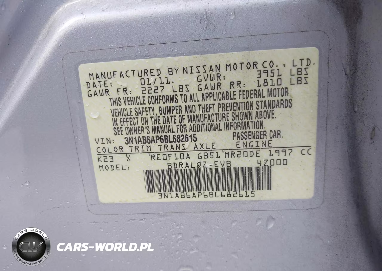 2011 Nissan Sentra 2.0 VIN:3N1AB6AP6BL682615 - 9