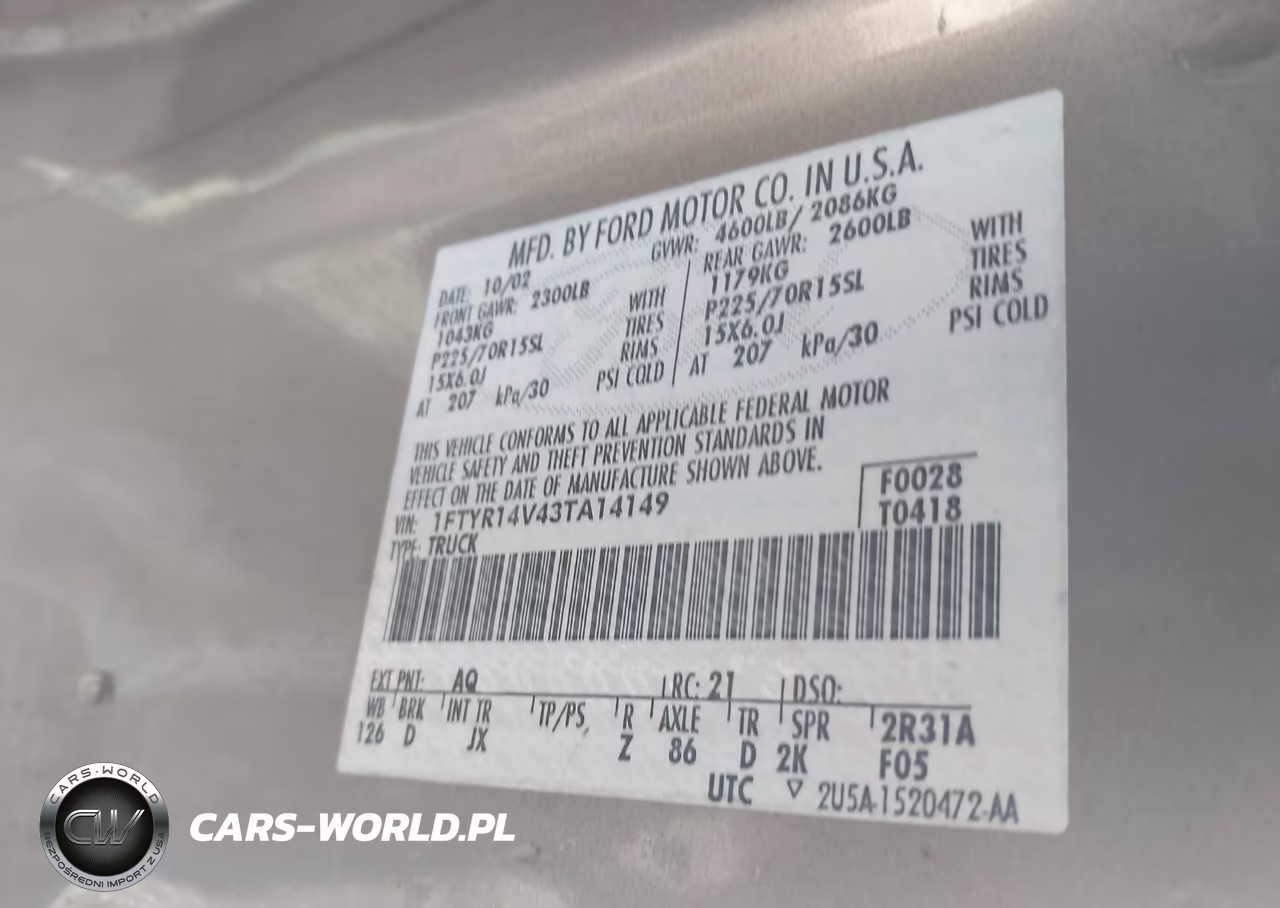 2003 Ford Ranger Edge-Tremor-Xl-Xlt VIN:1FTYR14V43TA14149 - 9