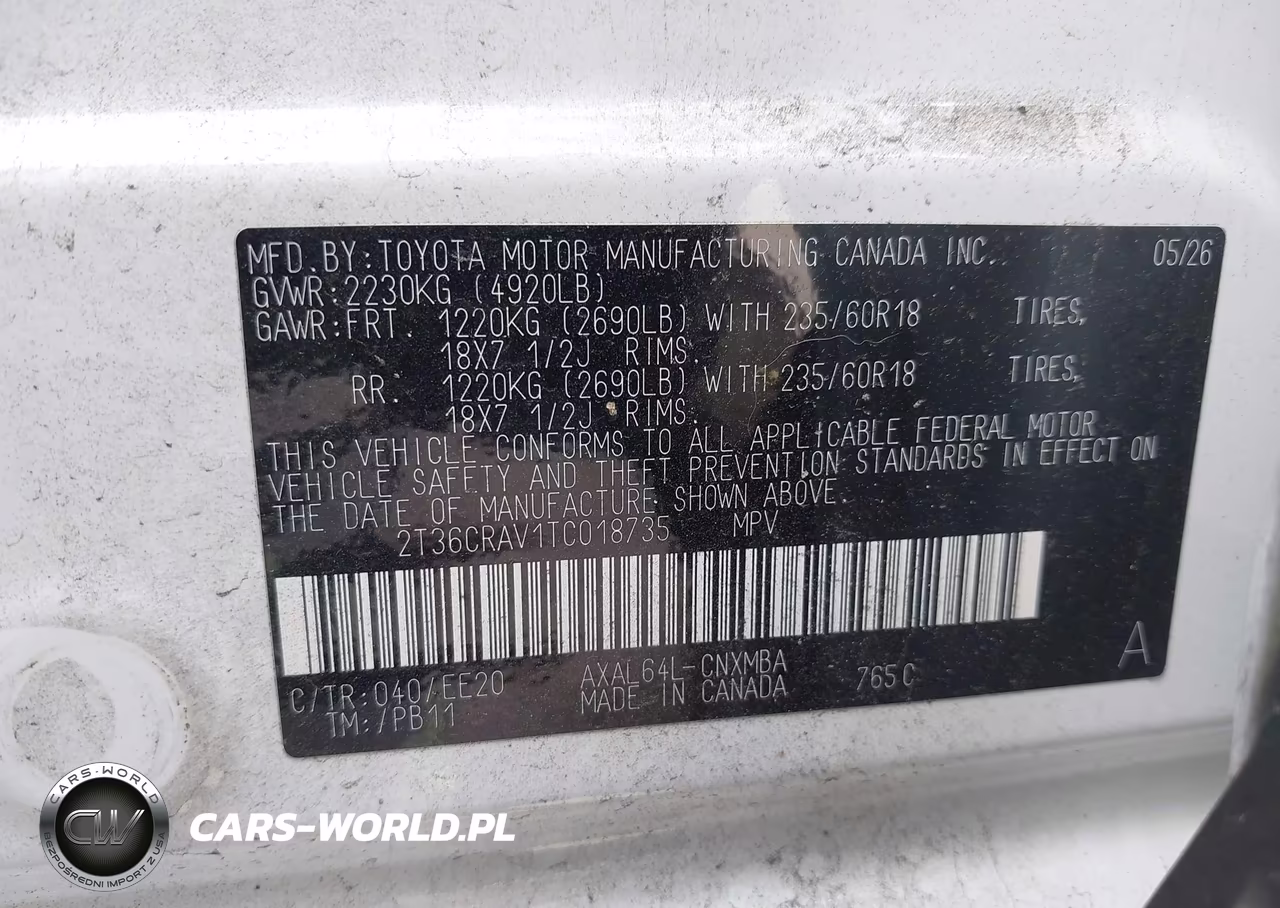 2026 Toyota Rav4 Xle Premium VIN:2T36CRAV1TC018735 - 9
