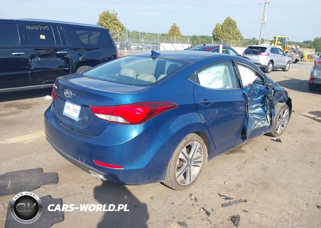 2015 Hyundai Elantra Sport VIN:KMHDH4AHXFU422280 - 4