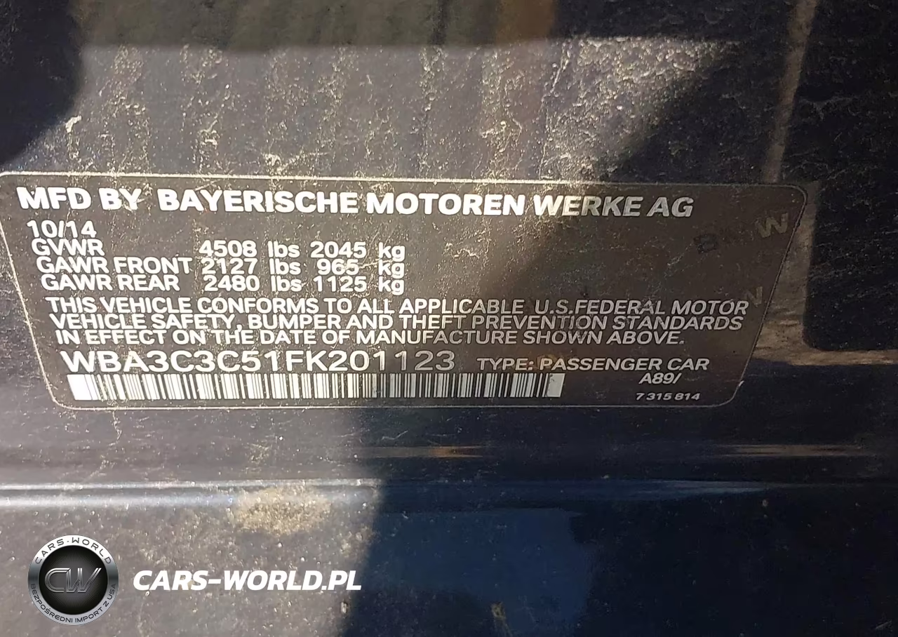 2015 BMW 320I xDrive VIN:WBA3C3C51FK201123 - 9