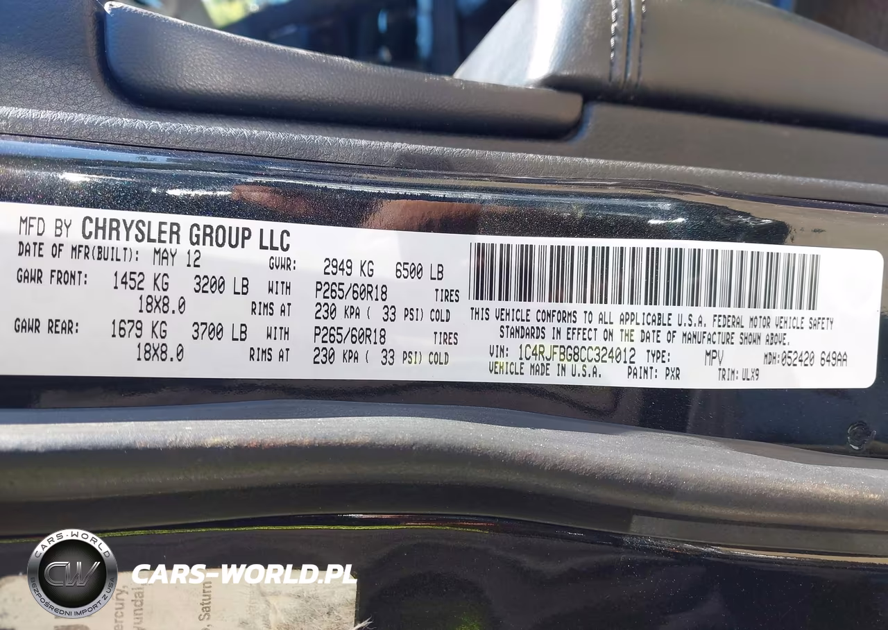 2012 Jeep Grand Cherokee Limited VIN:1C4RJFBG8CC324012 - 9