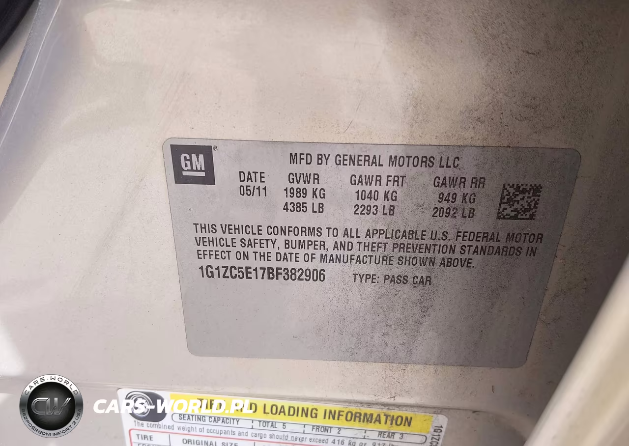 2011 Chevrolet Malibu 1Lt VIN:1G1ZC5E17BF382906 - 9