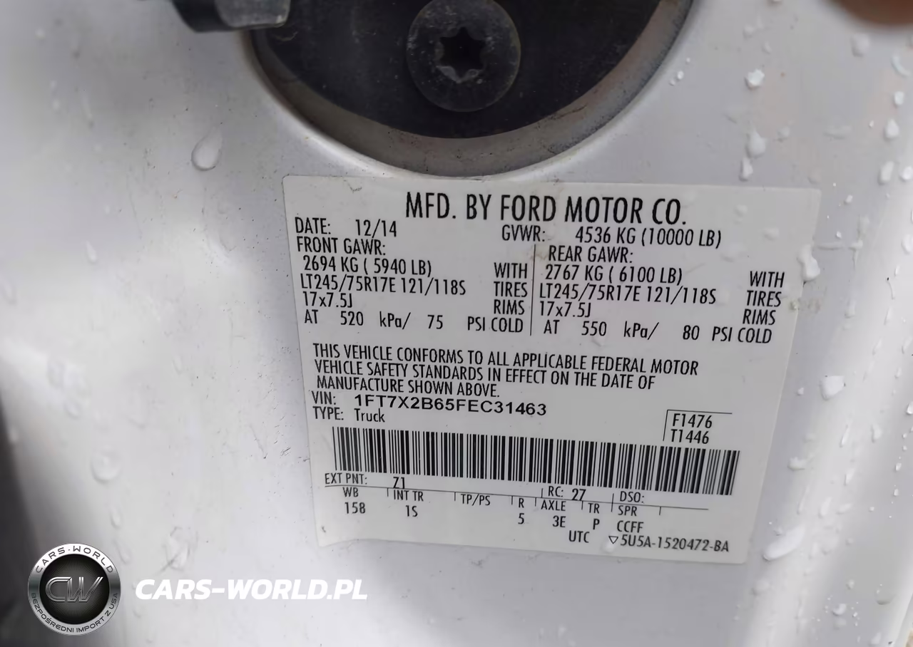 2015 Ford F-250 Xl VIN:1FT7X2B65FEC31463 - 9