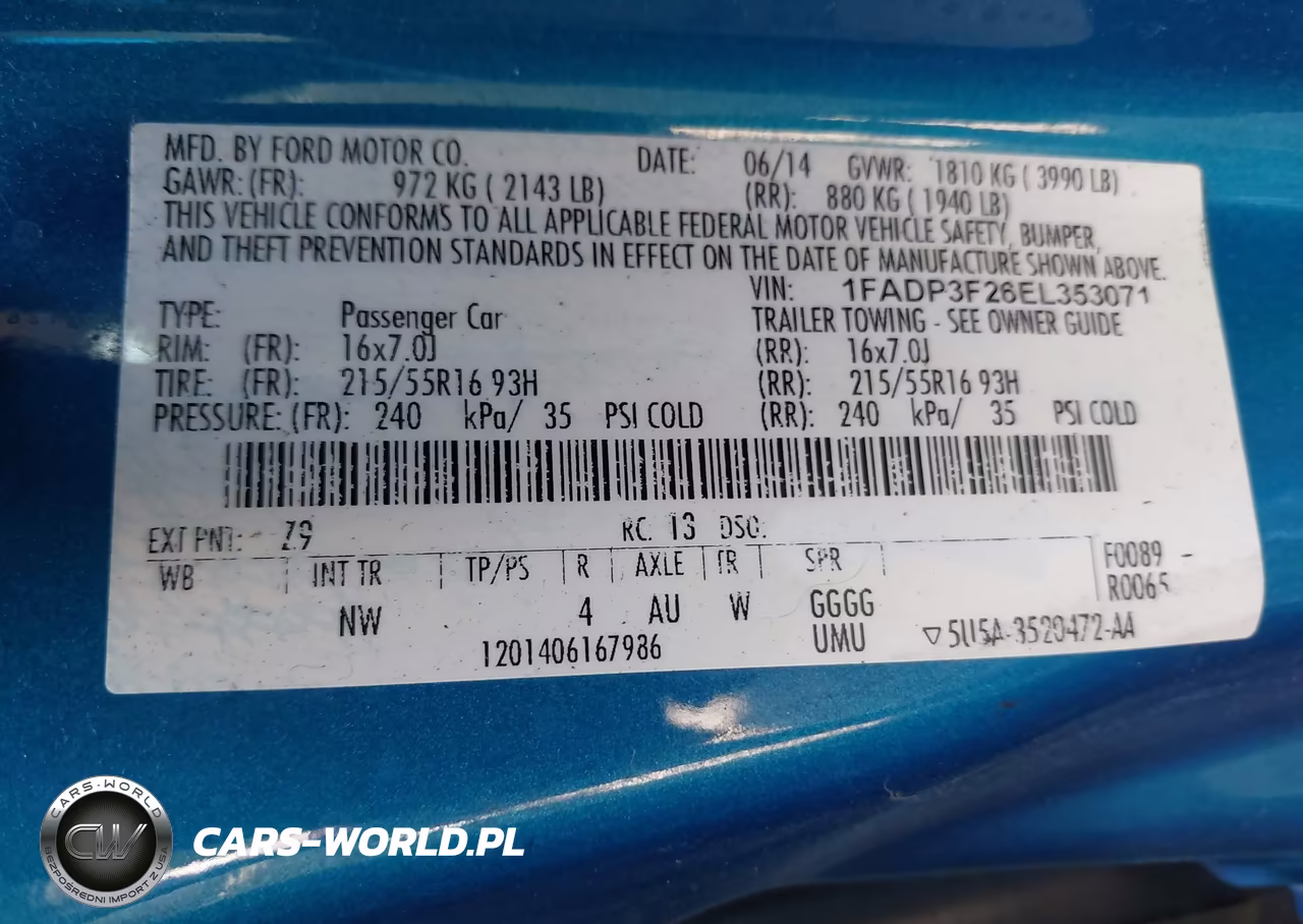 2014 Ford Focus Se VIN:1FADP3F26EL353071 - 9