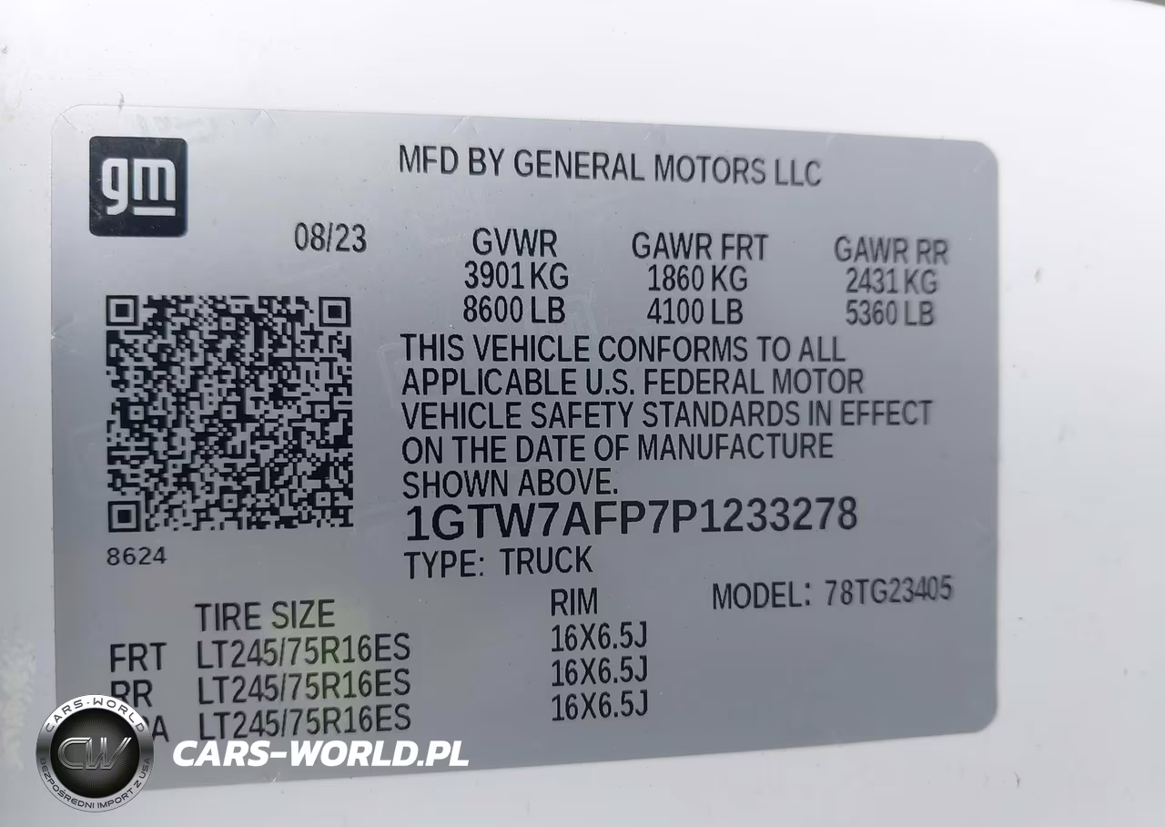 2023 GMC Savana Cargo Rwd 2500 Regular Wheelbase Work Van VIN:1GTW7AFP7P1233278 - 9