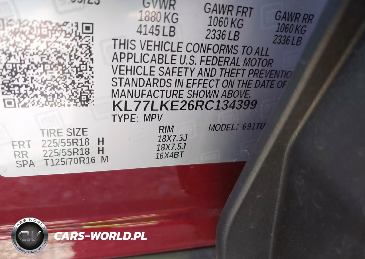 2024 Chevrolet Trax Fwd Activ VIN:KL77LKE26RC134399 - 9