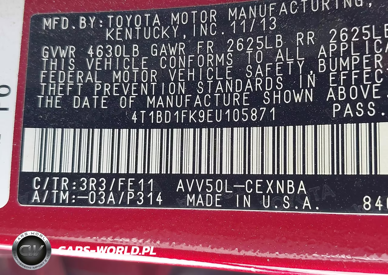 2014 Toyota Camry Hybrid Le VIN:4T1BD1FK9EU105871 - 9