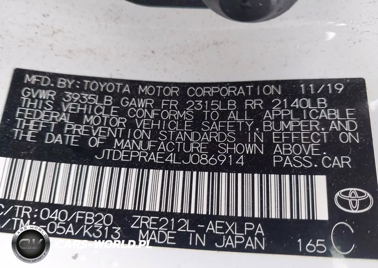 2020 Toyota Corolla Le VIN:JTDEPRAE4LJ086914 - 9