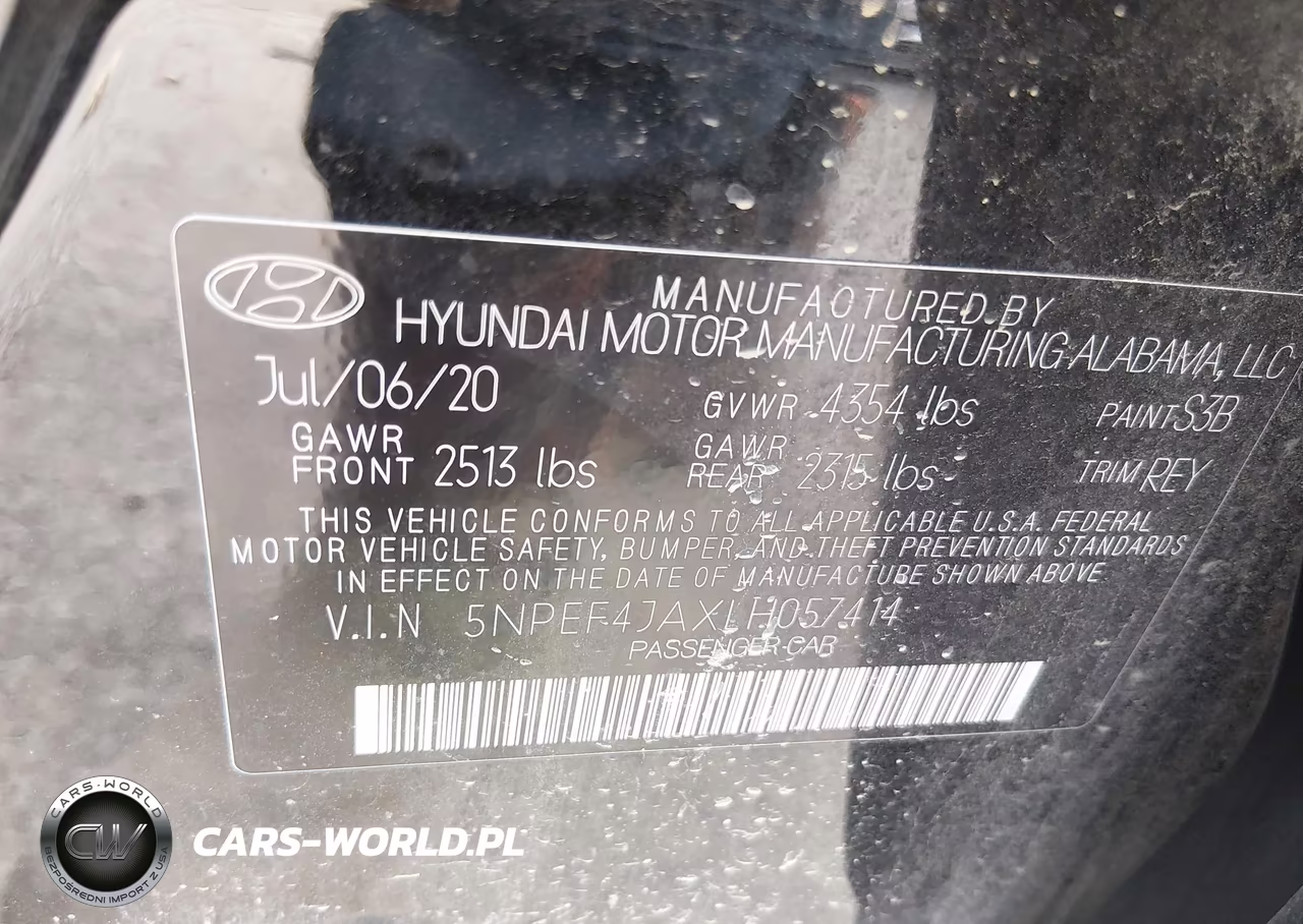 2020 Hyundai Sonata Sel VIN:5NPEF4JAXLH057414 - 9