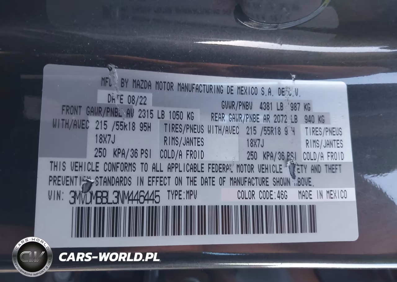2022 Mazda Cx-30 Select VIN:3MVDMBBL3NM446445 - 9