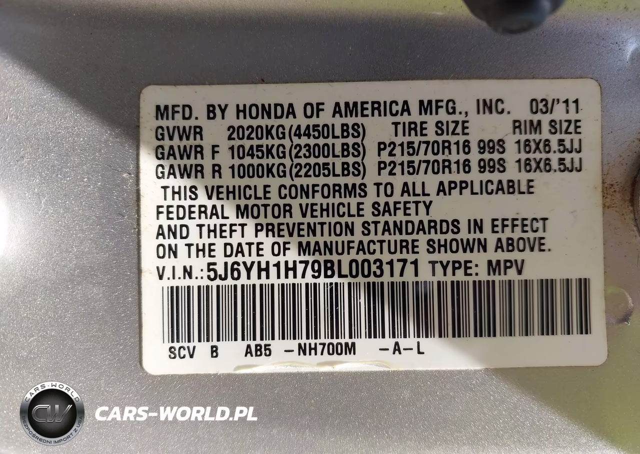 2011 Honda Element Ex VIN:5J6YH1H79BL003171 - 9