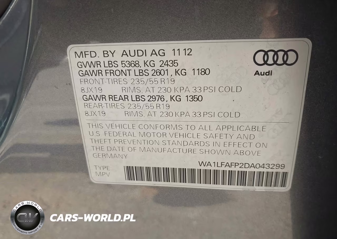 2013 Audi Q5 2.0T Premium VIN:WA1LFAFP2DA043299 - 9