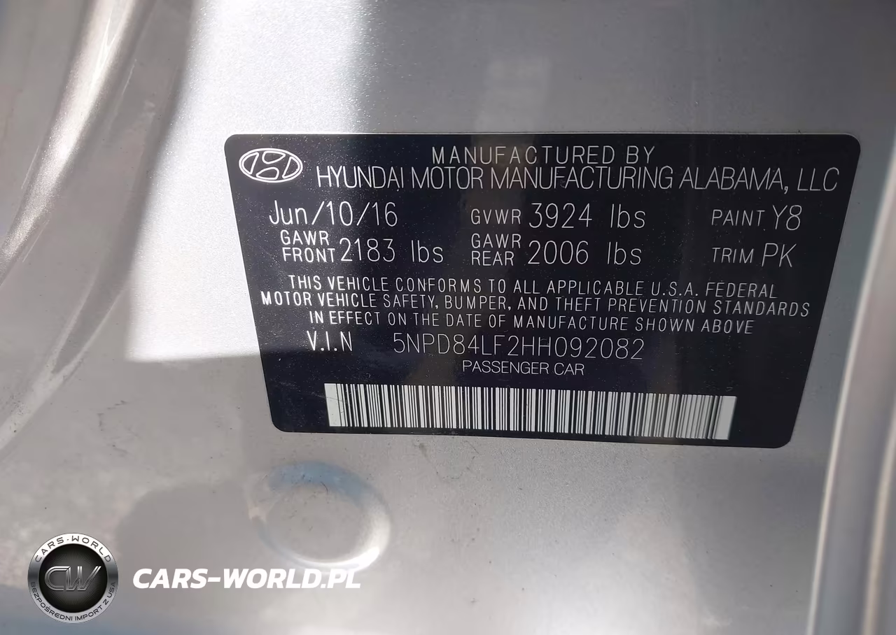 2017 Hyundai Elantra Se VIN:5NPD84LF2HH092082 - 9