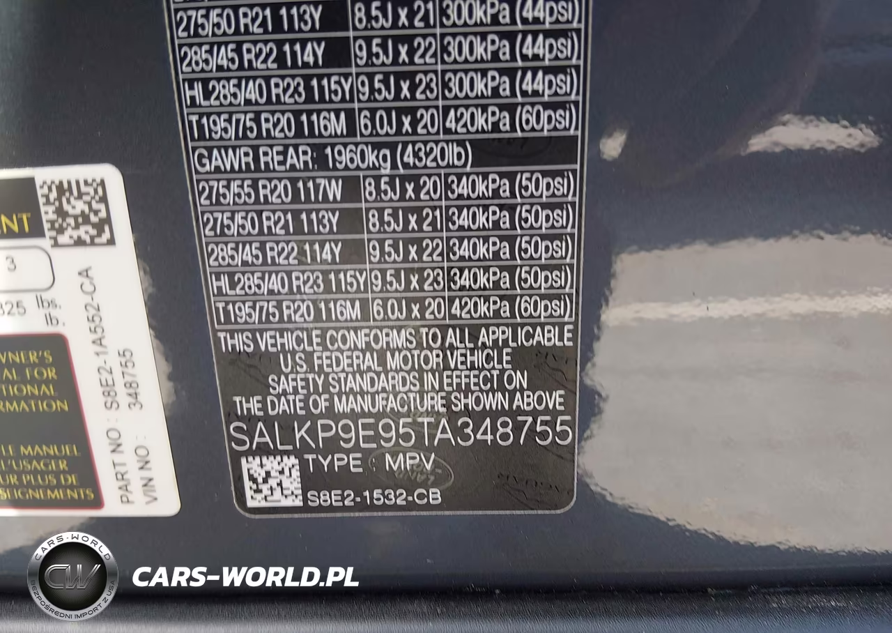 2026 Land Rover Range Rover P530 Se VIN:SALKP9E95TA348755 - 9