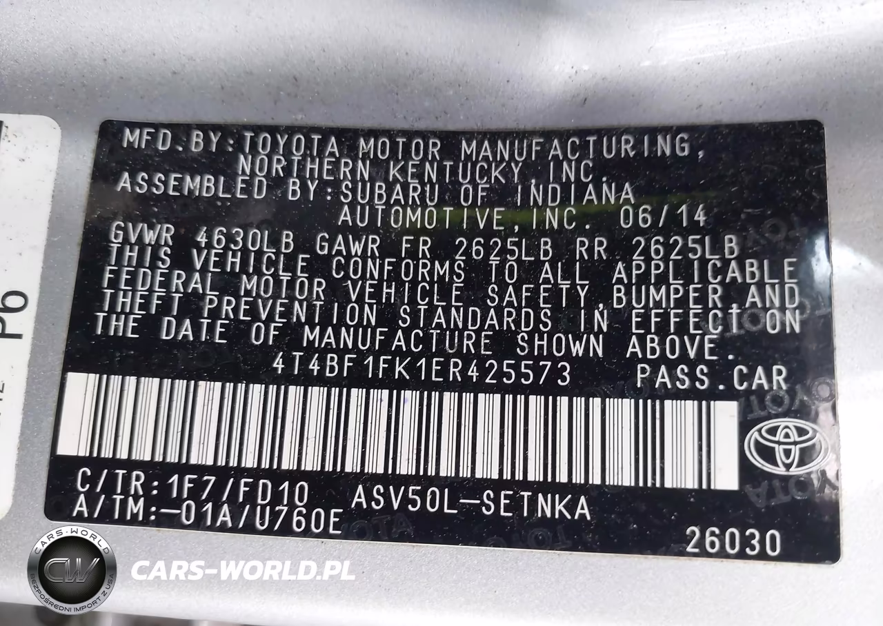 2014 Toyota Camry Le VIN:4T4BF1FK1ER425573 - 9