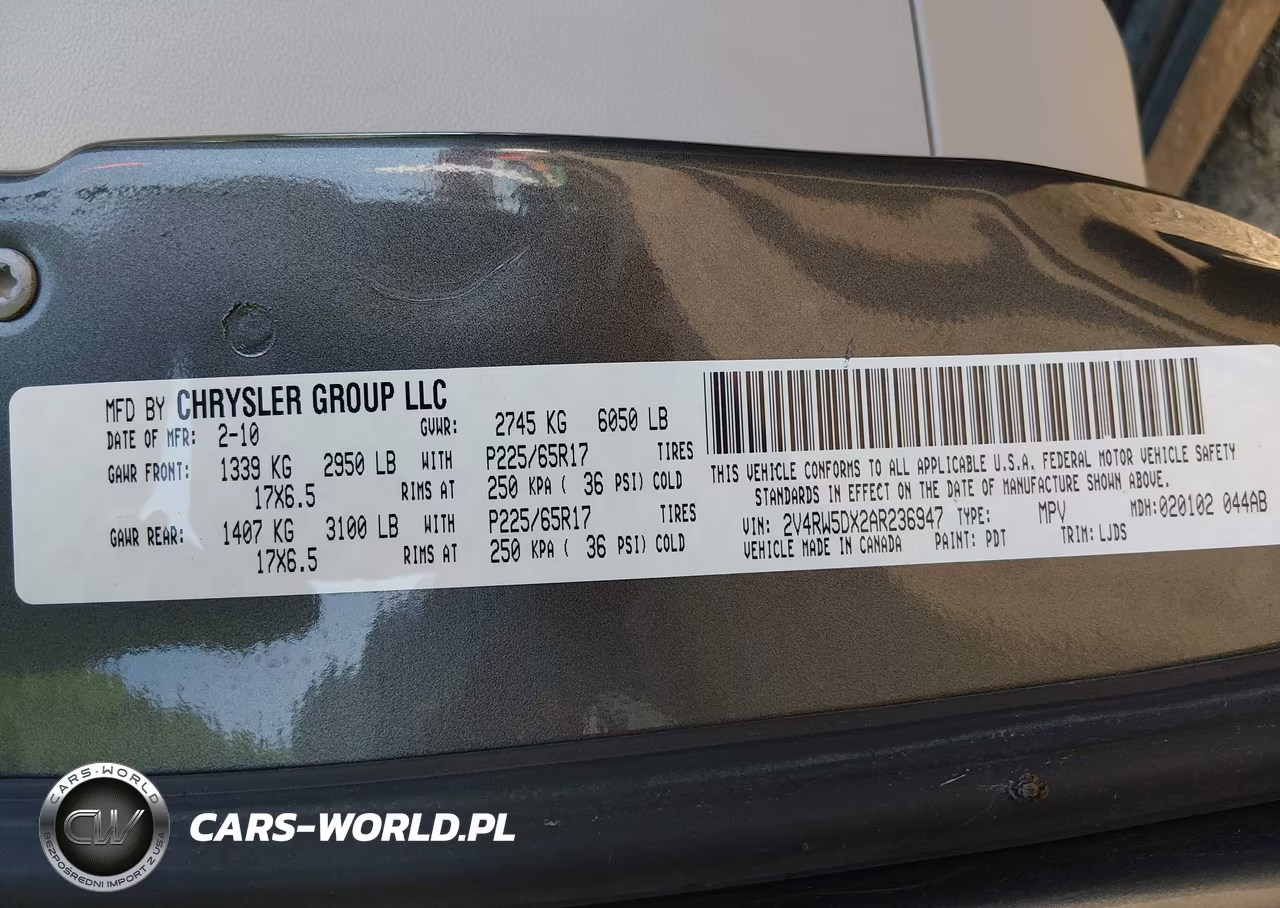 2010 Volkswagen Routan Sel VIN:2V4RW5DX2AR236947 - 9