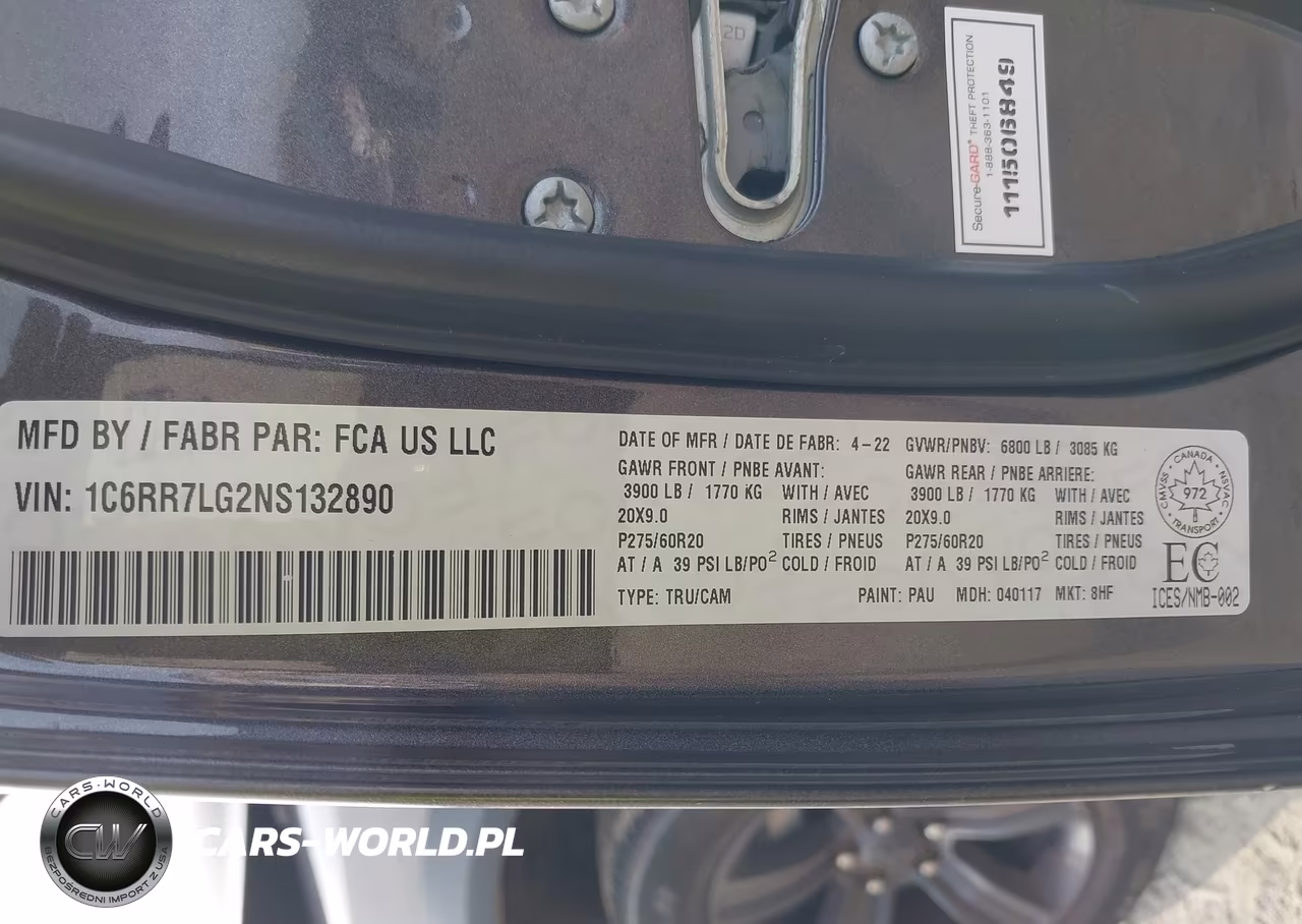 2022 Ram 1500 Classic Slt VIN:1C6RR7LG2NS132890 - 9