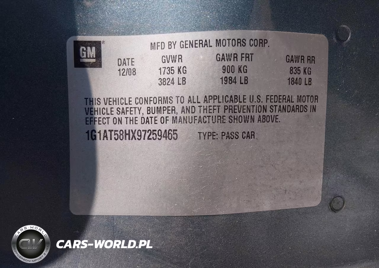 2009 Chevrolet Cobalt Lt VIN:1G1AT58HX97259465 - 9