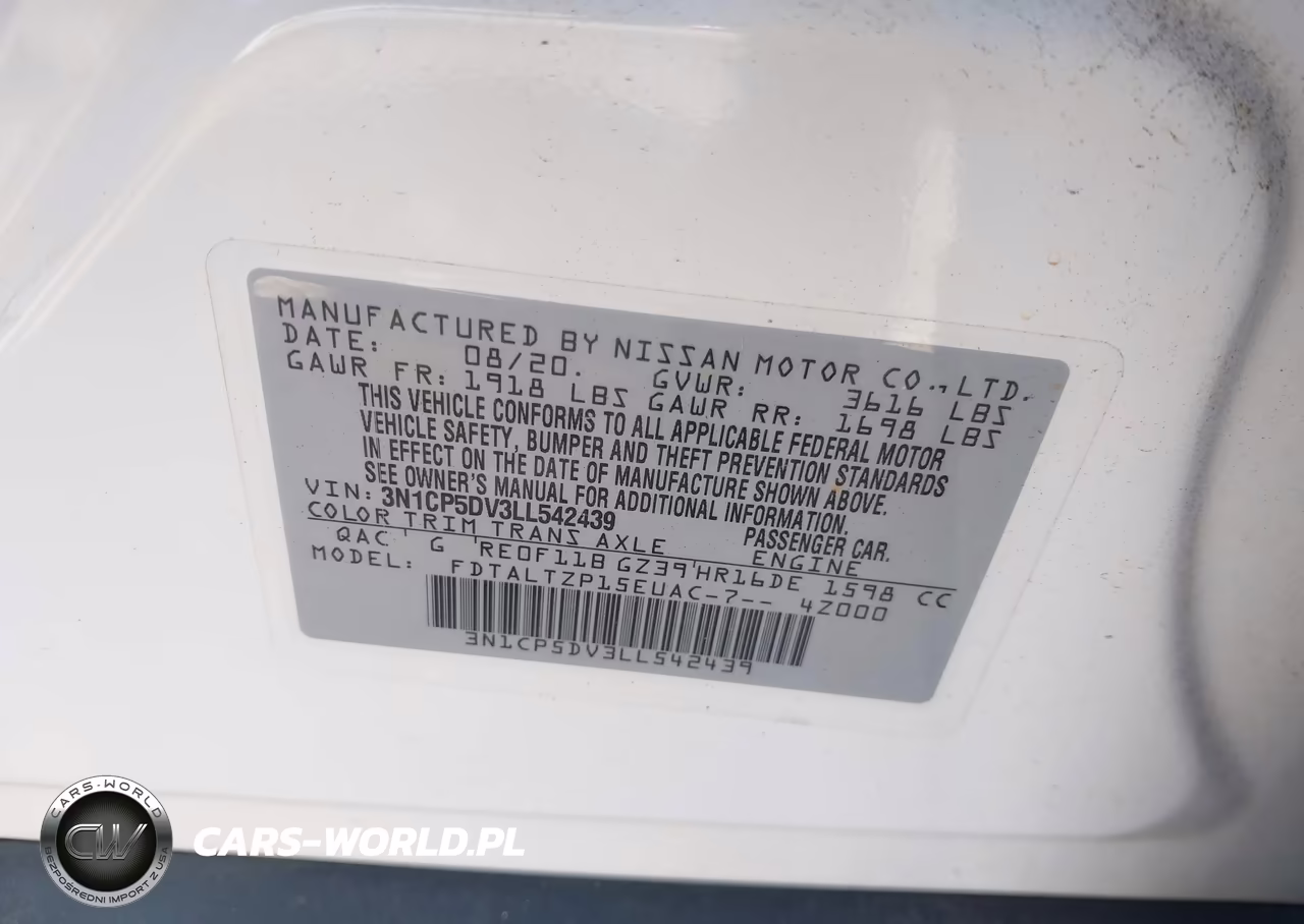 2020 Nissan Kicks Sr Xtronic Cvt VIN:3N1CP5DV3LL542439 - 9