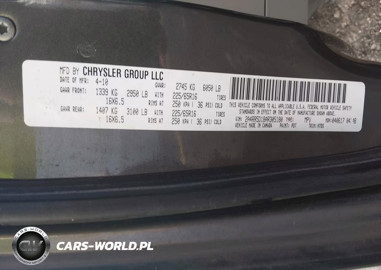 2010 Chrysler Town & Country Touring VIN:2A4RR5D18AR305180 - 9